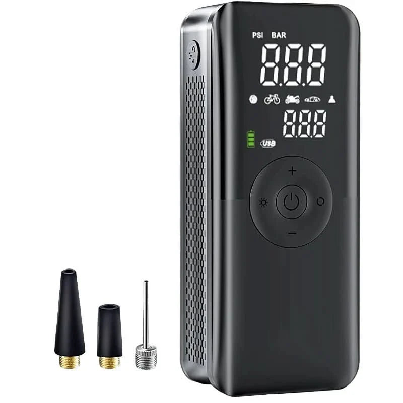 Portable rechargeable air pump with 150 PSI for car & bike