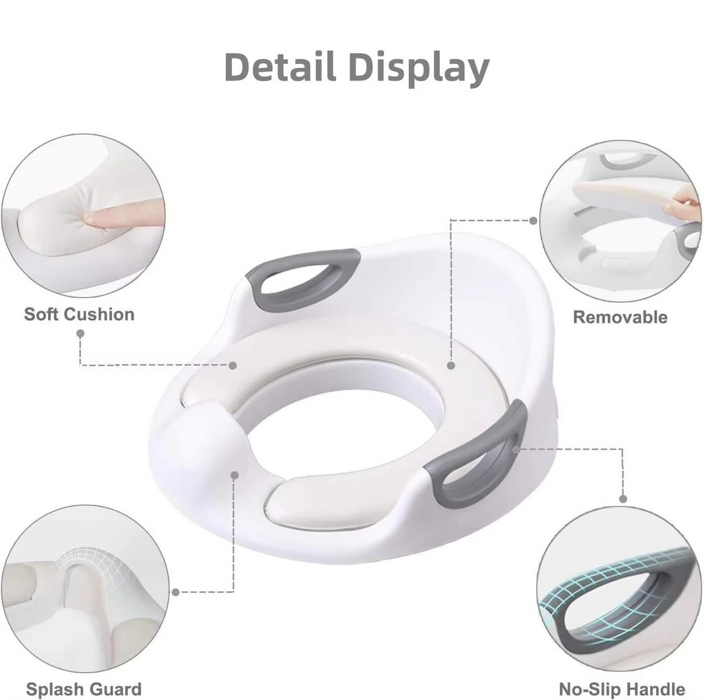 Secure & Comfortable Toddler Potty Seat with Easy-Grip Handles