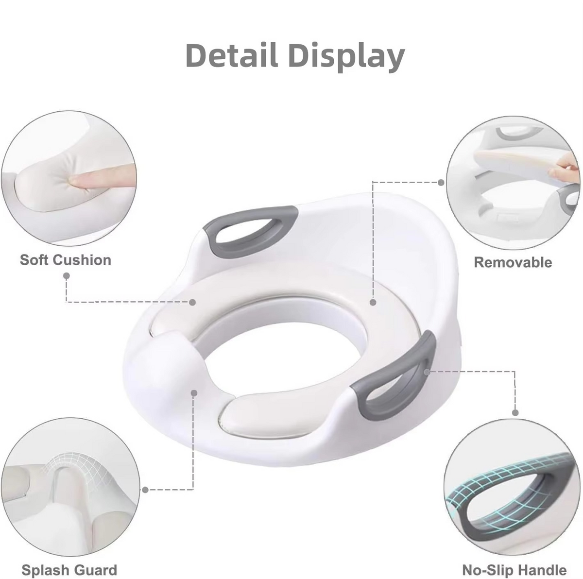 Secure & Comfortable Toddler Potty Seat with Easy-Grip Handles