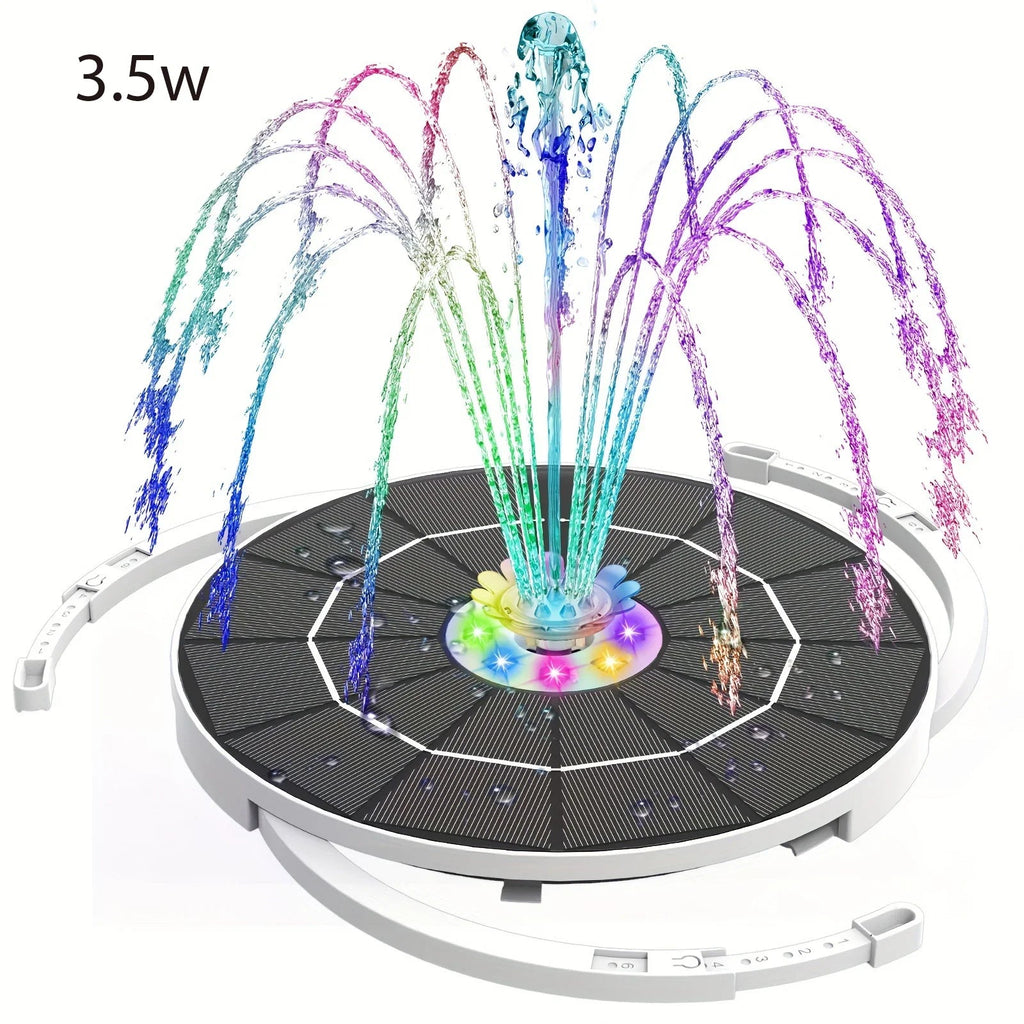 Solavera Solar Fountain Pump 6.5W | With LED & 5000mAh Battery | 16 Nozzles | For Pond & Garden