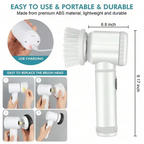 Electric Spin Scrubber with 5 Replaceable Brush Heads, Powerful Cordless Bathroom Cleaning Brush