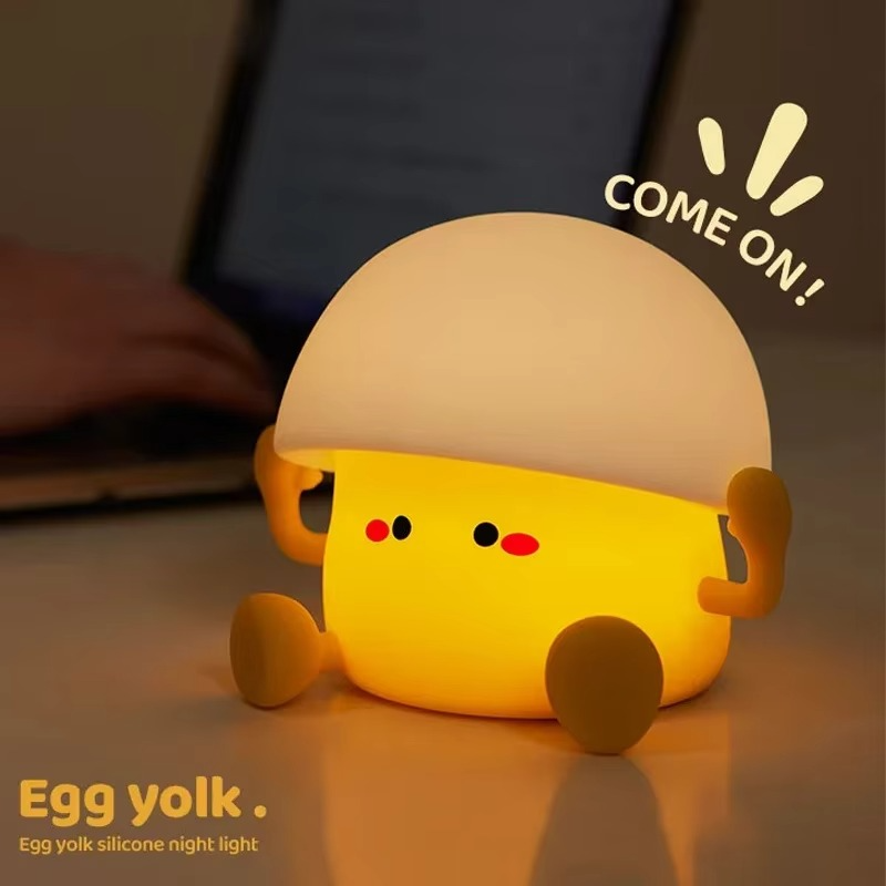 Charming Mushroom & Egg Yolk LED Night Light