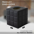 Modern Tissue Box Holder Square, Napkin Holder Pump Paper Case Dispenser, Facial Tissue Box Cover for Home Bathroom Office Desk