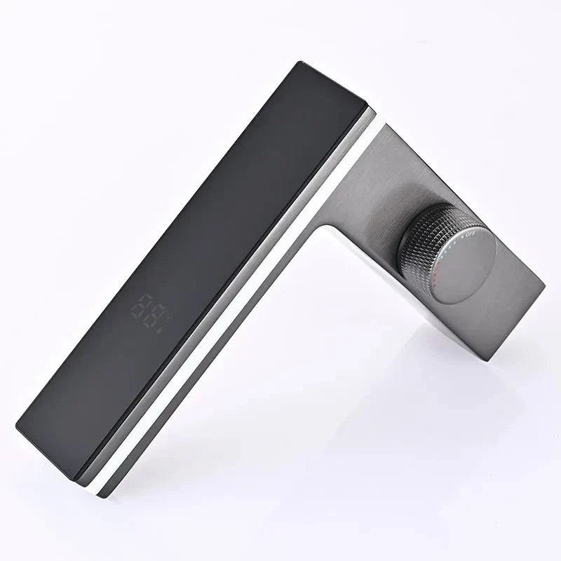 LED Sink Faucet with Digital Temperature Display and Hot-Cold Mixing Function