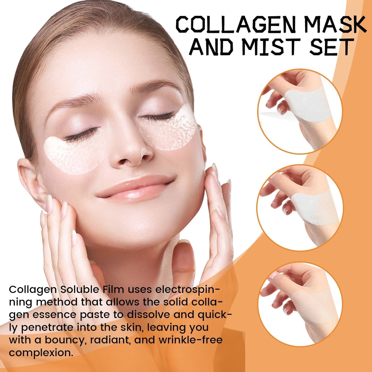 10 pieces collagen film mask