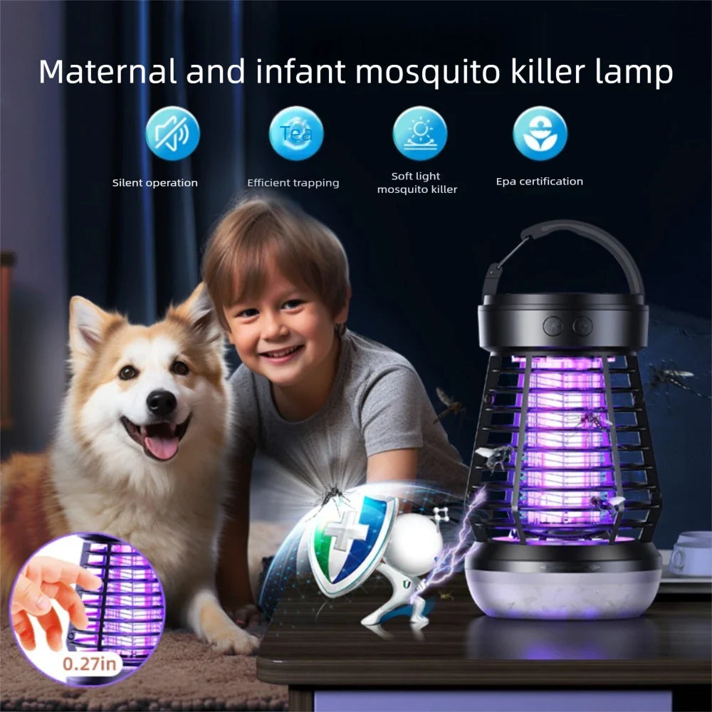 Mosquito lamp Lumava Pro | 4-in-1 Camping light with insect killer & SOS function | Rechargeable with USB-C & 2000 mAh battery