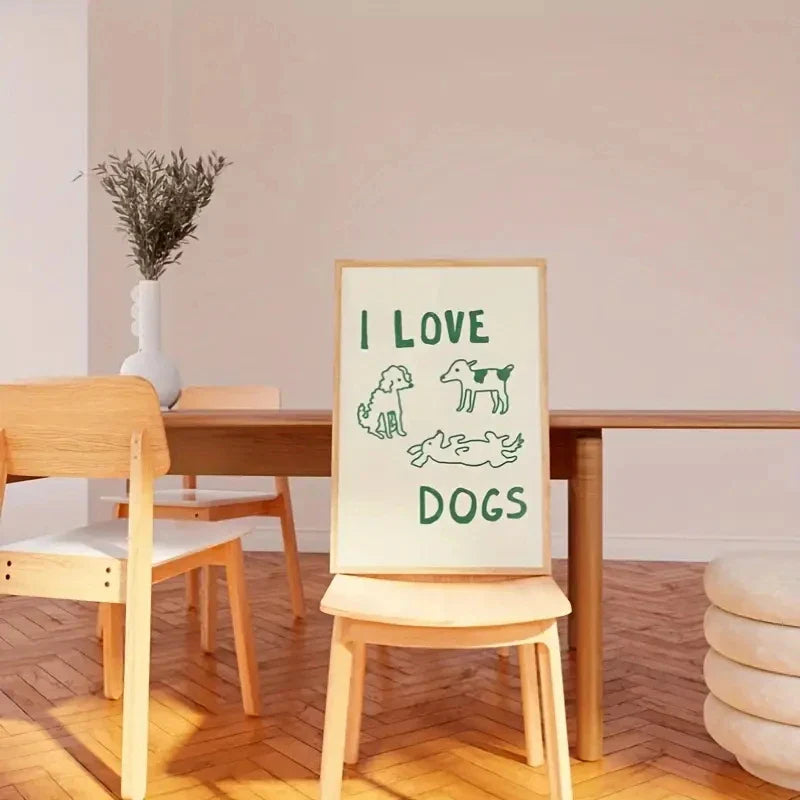 I Love Dogs Wall Art