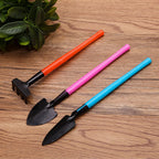 Florinita 3-piece Mini Garden Tool Set | Hand Trowel, Rake & Shovel | For Houseplants & Bonsai | 22 cm Length