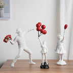 Banksy inspired sculpture collection