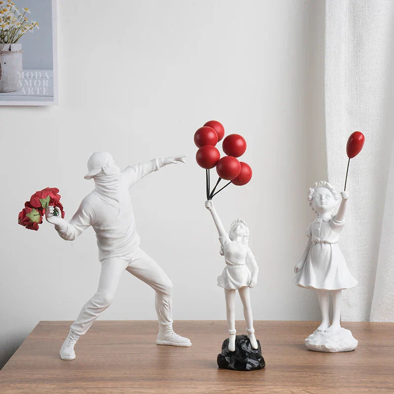 Banksy inspired sculpture collection