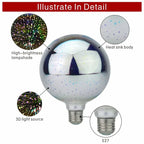 3D LED Bulb | Vintage Firework Effect Lamp with E27 Socket | 6W 85–265V | Decor, Party & Christmas Lighting | Auravia