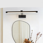 80-100cm LED wall lamp - Modern black/silver wall light for the bathroom, internally mounted picture light