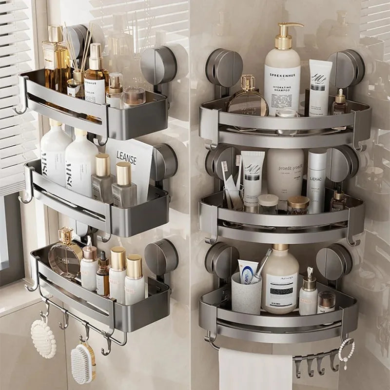 AquaGrip – Luxury Suction Cup Bath Shelf without Drilling