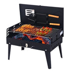 Foldable steel garden barbecue for camping & garden