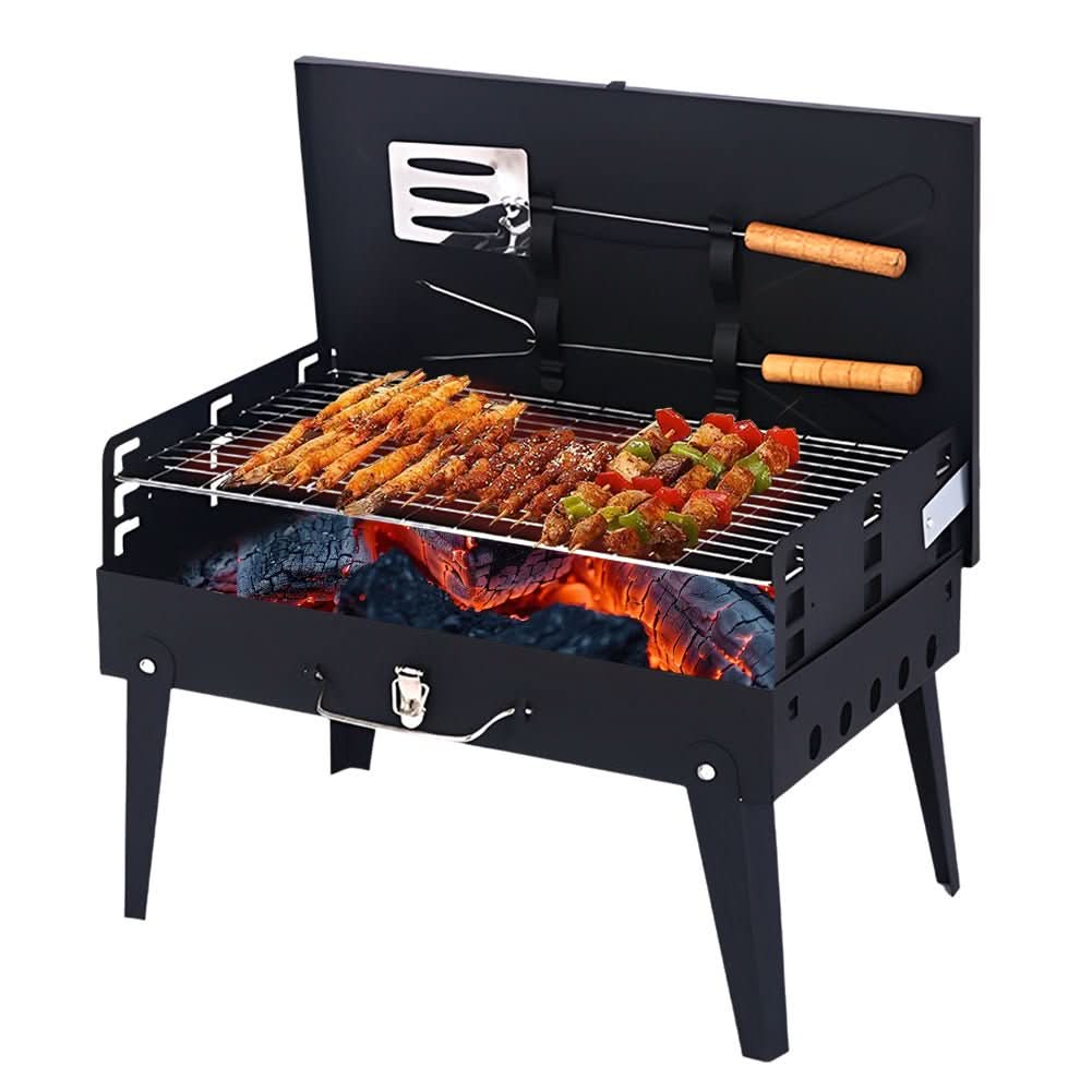 Foldable steel garden barbecue for camping & garden