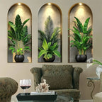 Verdeco wall stickers | wall sticker plants 3D | watercolor look | self-adhesive & residue-free | living & bedroom decor
