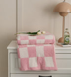 COLOURFUL CHECKERBOARD THROW