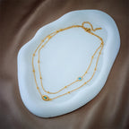 Dainty Satellite Chain Evil Eye Necklace Stack