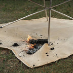 CampVita Fire Protection Camping Mat | Heat Resistant & Fireproof | Ideal for Grill & Campfire | Fiberglass Beige