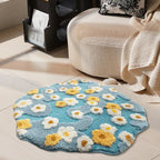 Moss Flower Tufted Round Rug