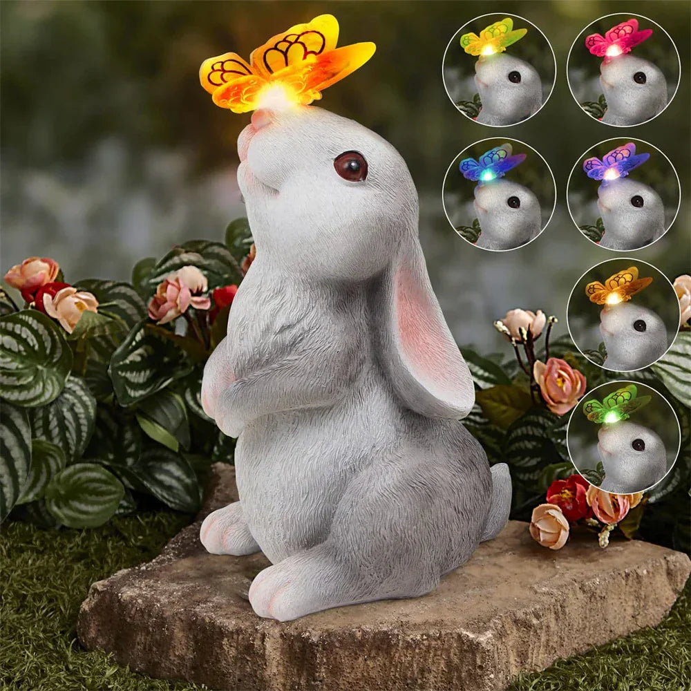 Butterfly and Flower Hare Garden Light