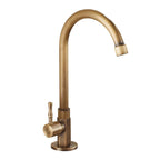 Elegant Swan Neck Kitchen Faucets made of Antique Brass