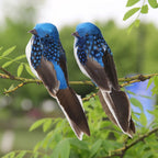 Lifelike feathered birds for outdoor decoration
