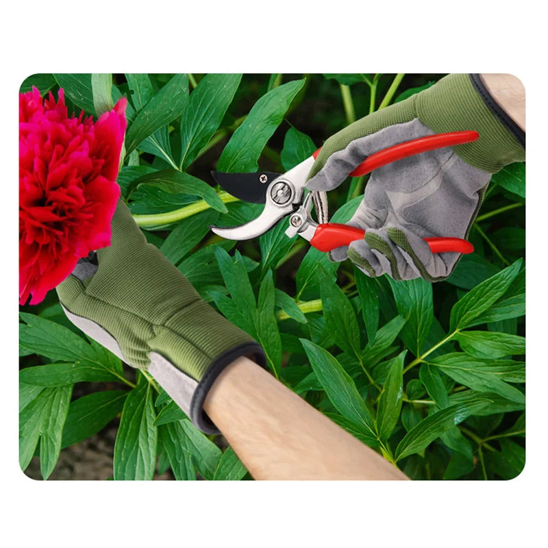 ThornGuard Garden Gloves | Thornproof & Extra Long | Leather & Rubber Coating | Protection for Roses & Shrubs