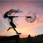Fairies on a Milk Thread Art Sculpture