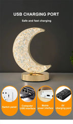 Half Moon Crystal Lamp