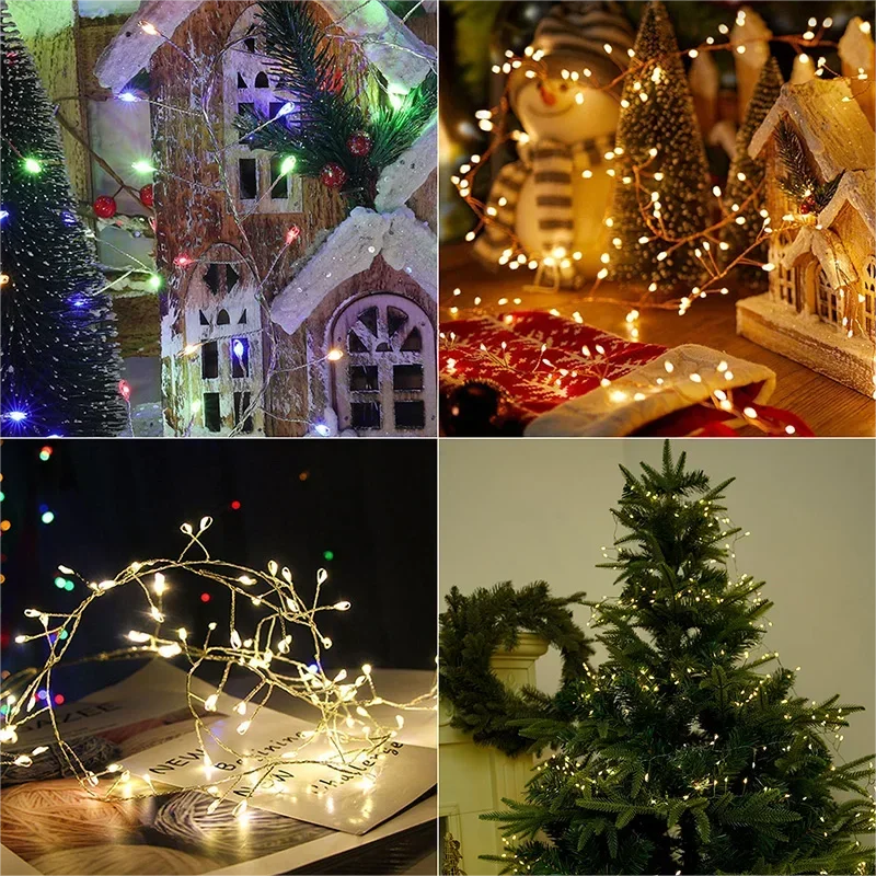 Cluster LED String Lights Lumistra | Warm White & Cool White | 36 m Silver Wire | Waterproof IP44 | For Christmas, Wedding & Party