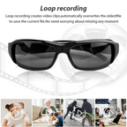 1080P HD Wearable Sunglasses Camera with Video Recorder for Outdoor Surveillance