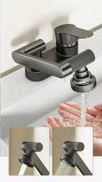 Two-Hole Bathroom Faucet with 360-Degree Swivel Spout