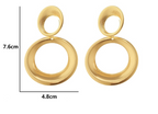 Golden Circle Earrings | Unique Statement Jewelry for a Bold Look