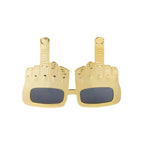 Bold Gold Middle Finger Party Sunglasses