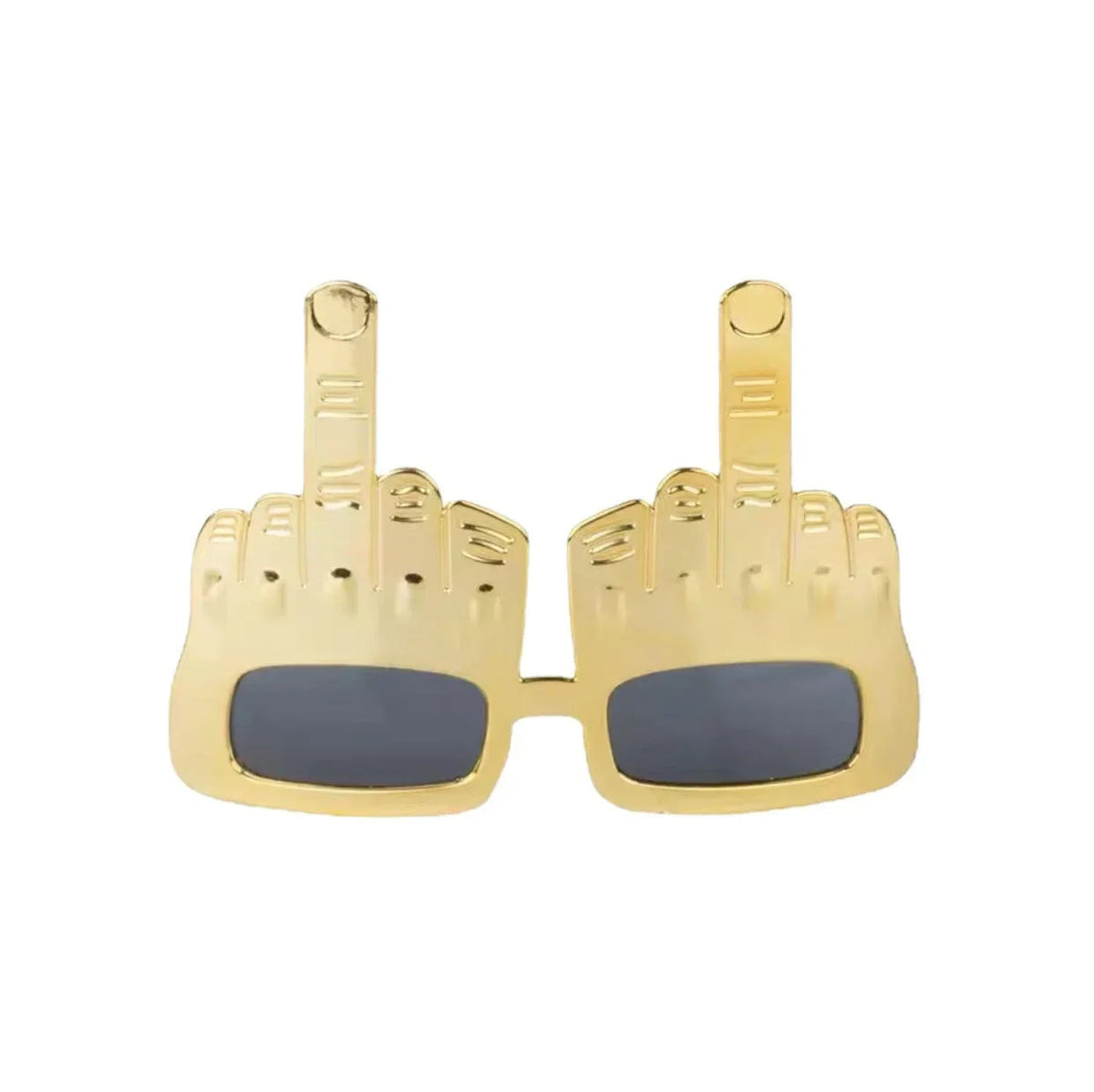 Bold Gold Middle Finger Party Sunglasses