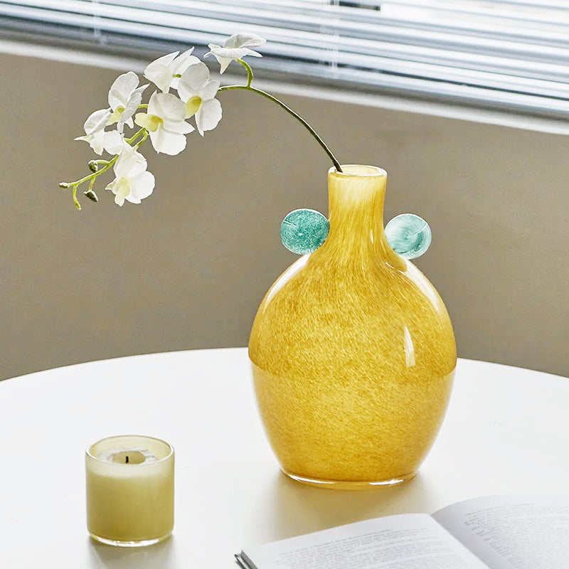 Coloured Globe Handled Glass Jar Vase Collection