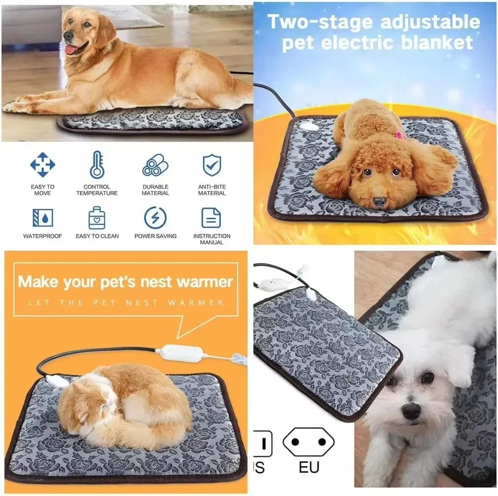 Heated Pet Mat PawTherm | Temperature Control & Timer | Waterproof & Safe | For Dogs & Cats