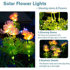 Soft Pink Glow Solar LED Flower Garden Light
