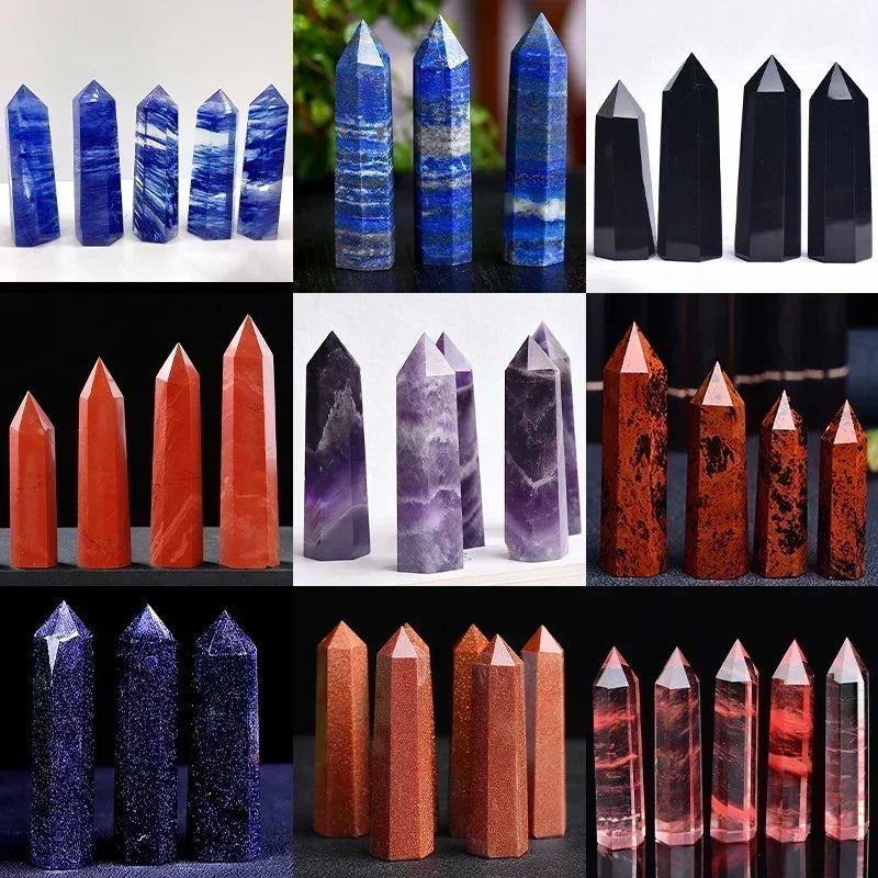 Crystal Obelisk Elaria | Natural Stone Healing Stone | For Meditation & Reiki | 4–8 cm