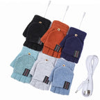 USB rechargeable warm wave heated gloves