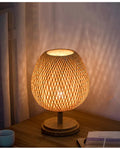 Rattan lamp - Stepless dimmable basket lamp for bedroom and living room decoration