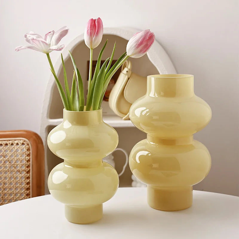 Chubby 2-stage glass vase