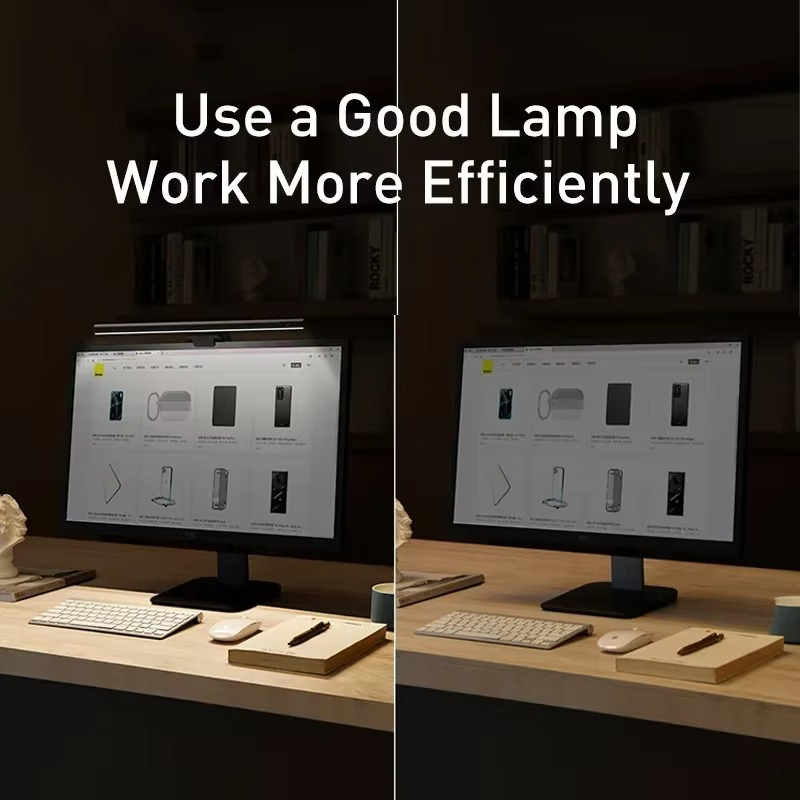 USB-Powered Screen Hanging LED Desk Lamp for Monitors and Laptops