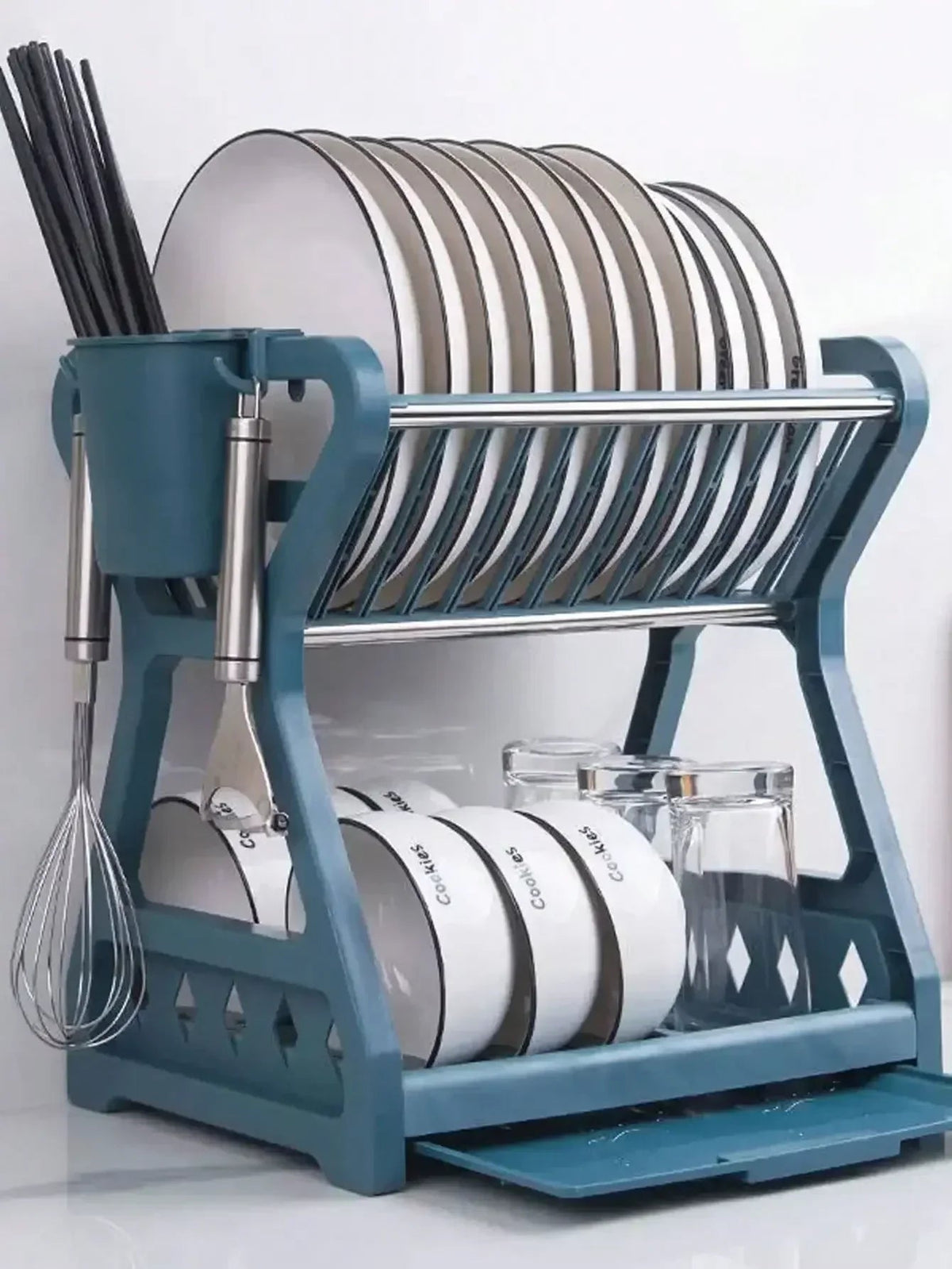 Foldable dish organizer – Practical draining rack for dishes, space-saving and easy to clean, perfect for modern kitchens and small spaces