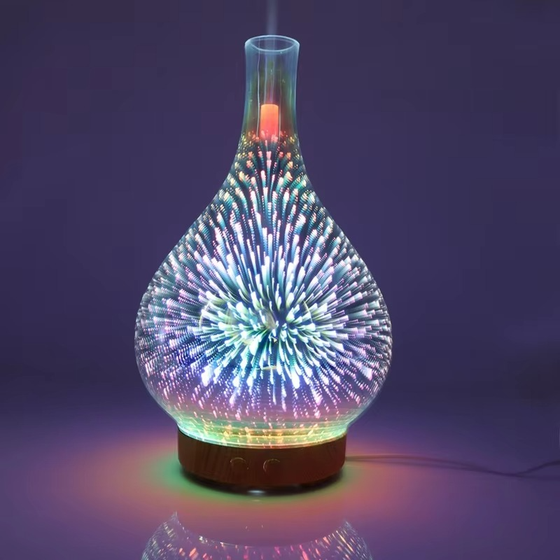 Premium 3.3oz Glass Essential Oil Diffuser & Humidifier for Peaceful Interiors