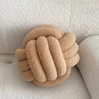 Nordic Bouclé Abstract Cushion – Minimalist Plush Pillow