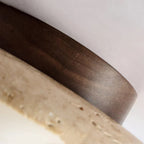 LysSten – Built-in travertine chandelier for hallways and staircases