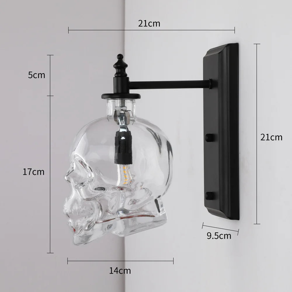 Gothic Skull Bottle Retro Wall Lamp