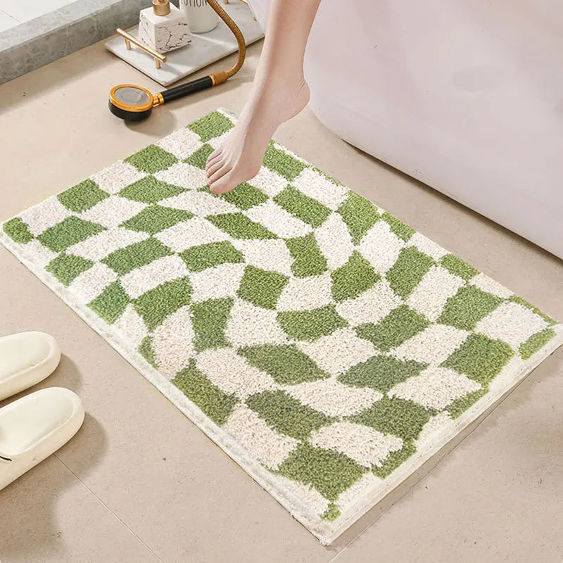 Checkerboard Bathroom Mat